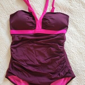 Boden Women's One Piece Swimsuit in Purple and Pink
